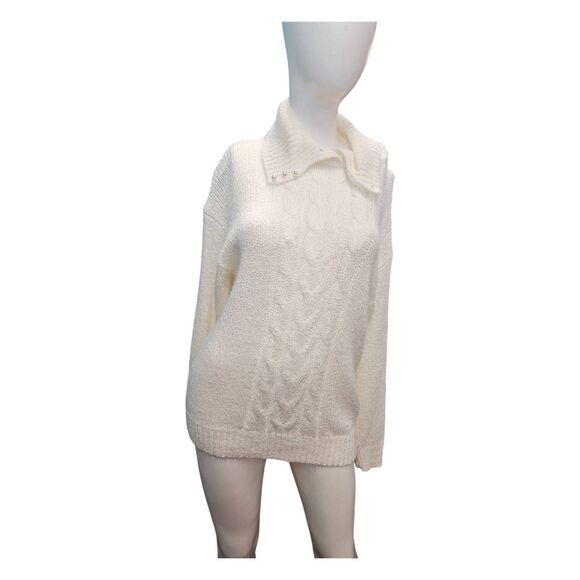 Sterling Harris Cream Sweater Size Medium Vintage 90's - Picture 2 of 9